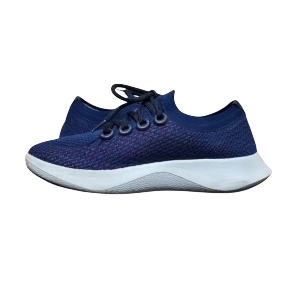 Allbirds‎ Tree Dashers Mens 10 Navy Blue White Running Shoes Sneakers Low Top - Picture 2 of 6